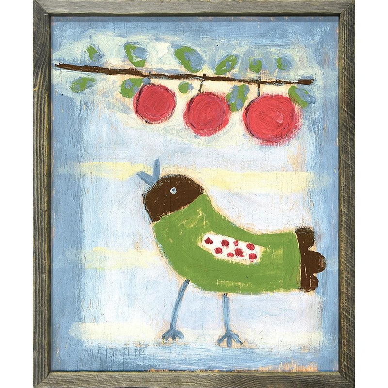 Bird With Cherries Art Print