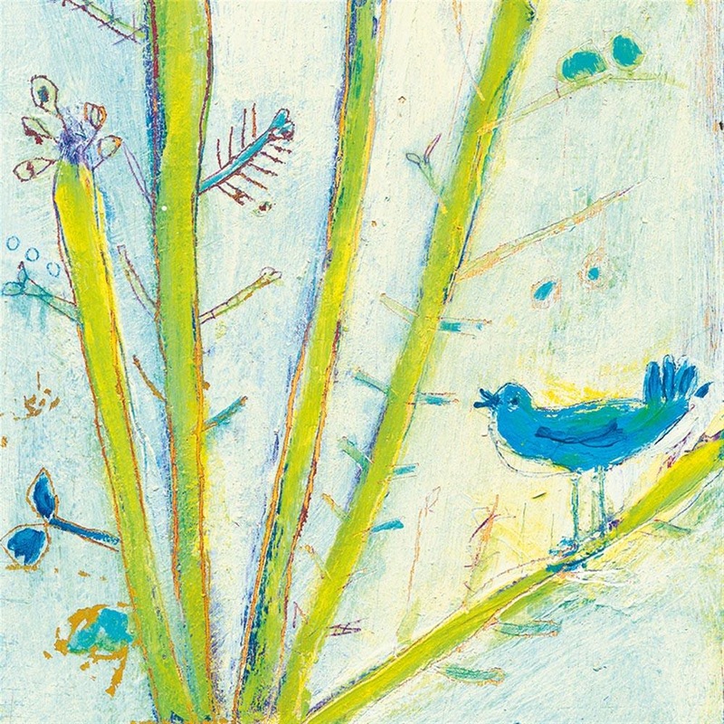 Blue Bird Left Panel Gallery Wrap Art Print