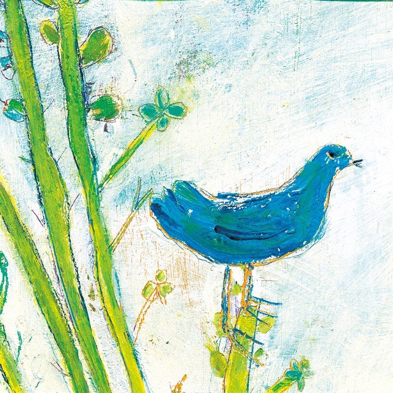 Blue Bird Right Panel Gallery Wrap Art Print