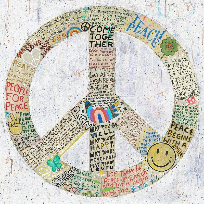 Choose Peace in White Art Print