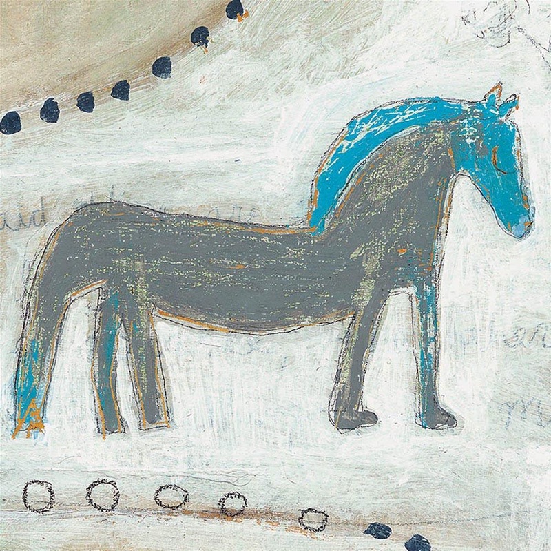 Horse with Blue Mane Art Print