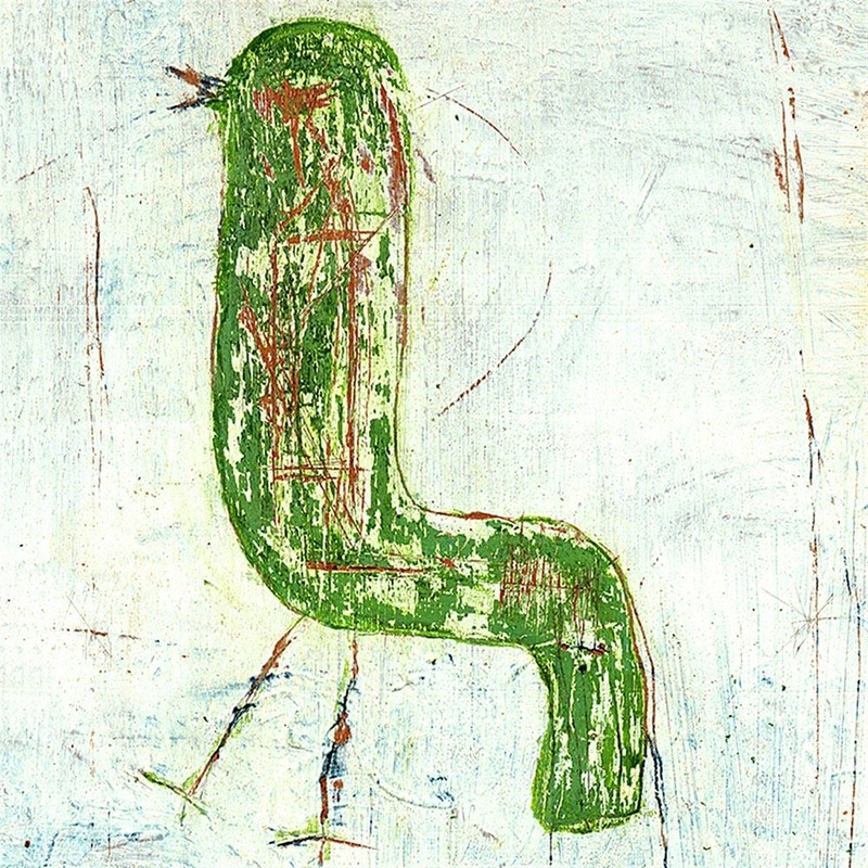 Walking Green Bird Gallery Wrap Art Print