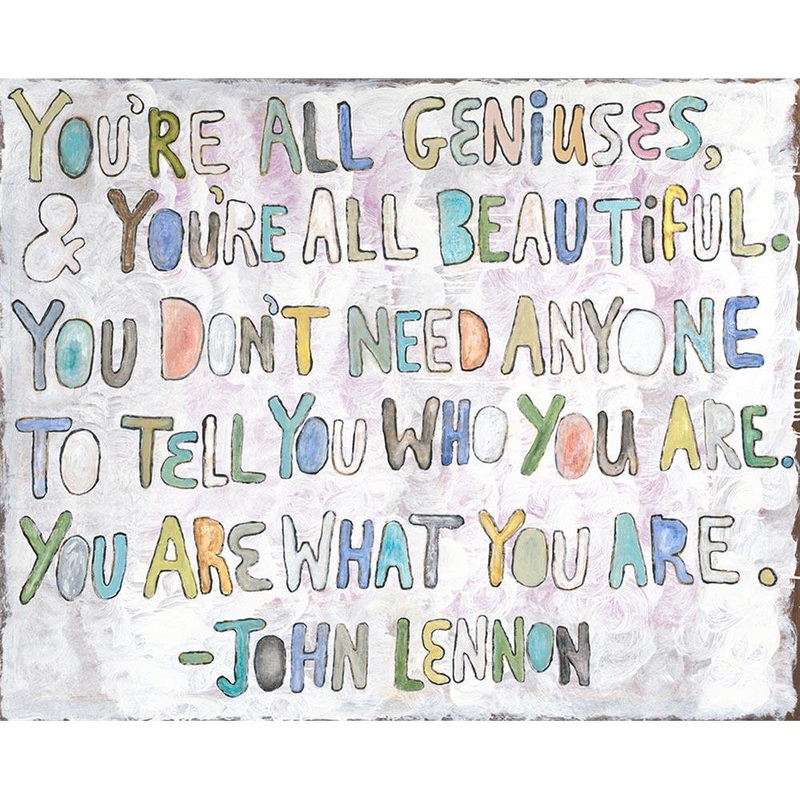 You’re All Geniuses Art Print|25″ x 36″|35″ x 46″|43″ x 57″|Gallery Wrap|Grey Wood