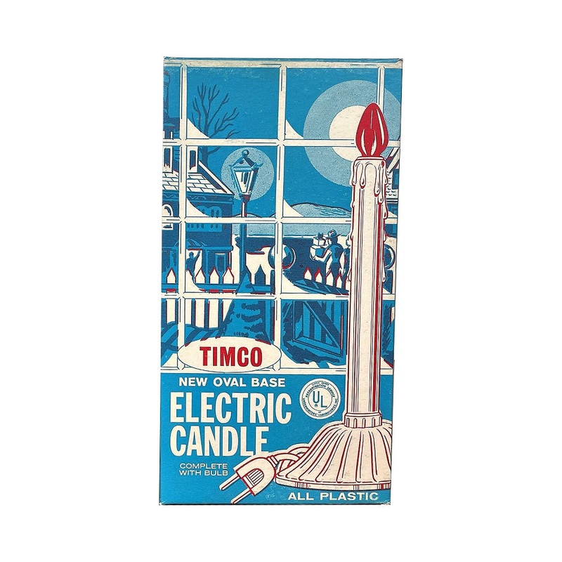 Timco Electric Candle Christmas Lights Box Wood Cutout-10