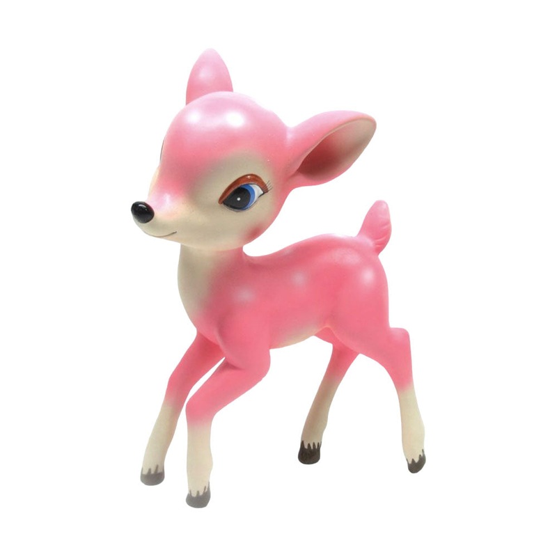 12 Pink Retro Standing Deer by December Diamonds