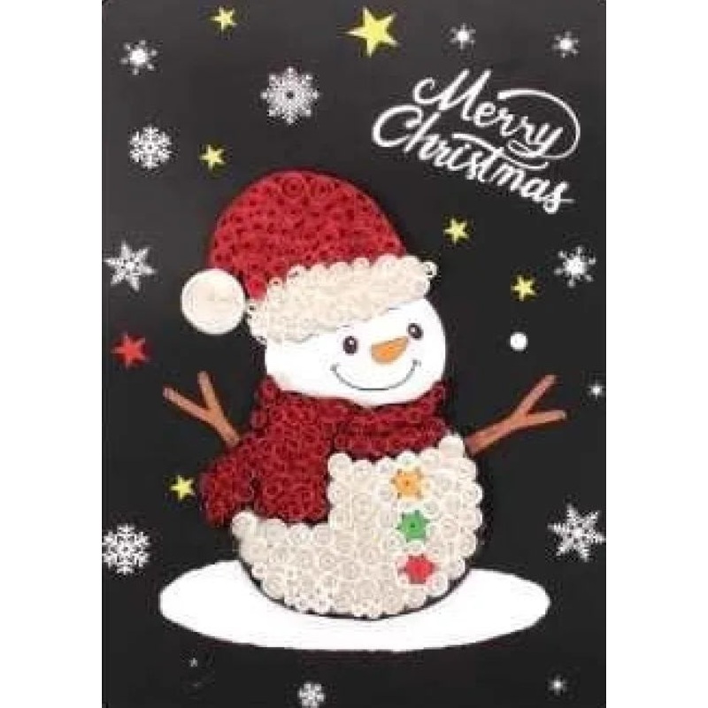Christmas Snowman DIY Making Kit. Paper Quilling Set F07M3-6-Snowman