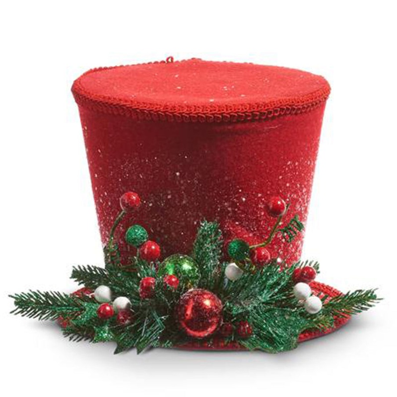 10.5 Red Top Hat by Raz Imports