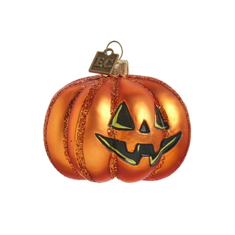 2.75 Pumpkin Glass Ornament by Eric Cortina