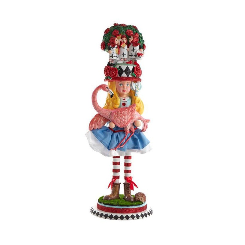 19 Hollywood Nutcrackers Alice With Flamingo Nutcracker by Kurt Adler