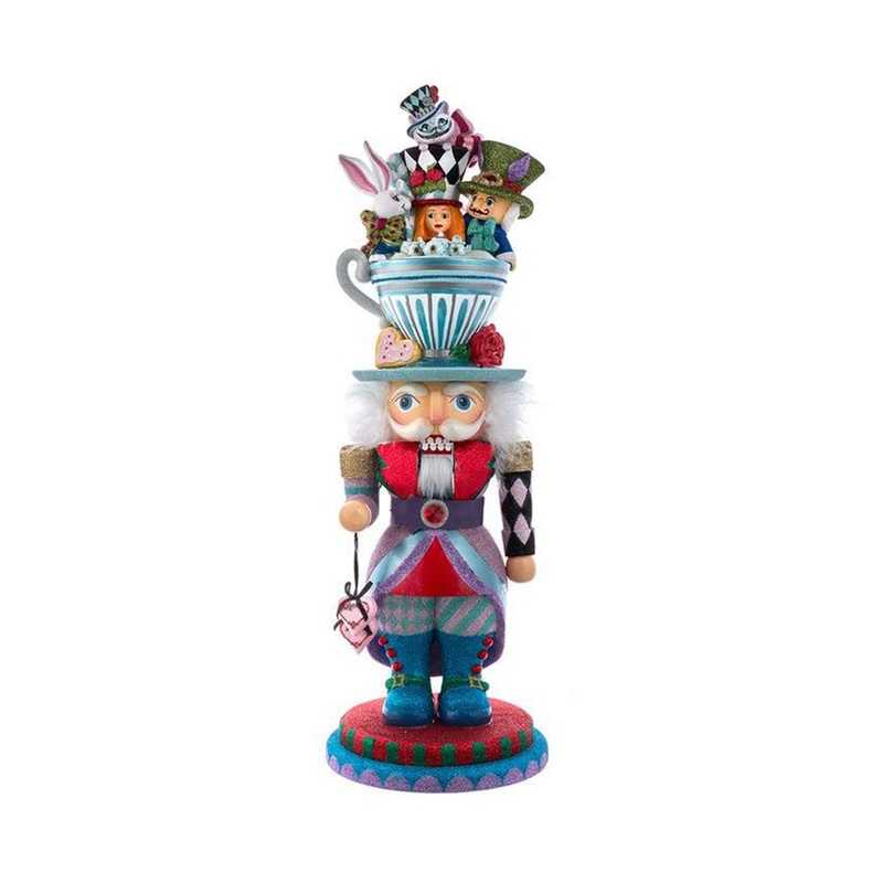 24 Hollywood Nutcrackers Alice Teacup Party Hat Nutcracker by Kurt Adler