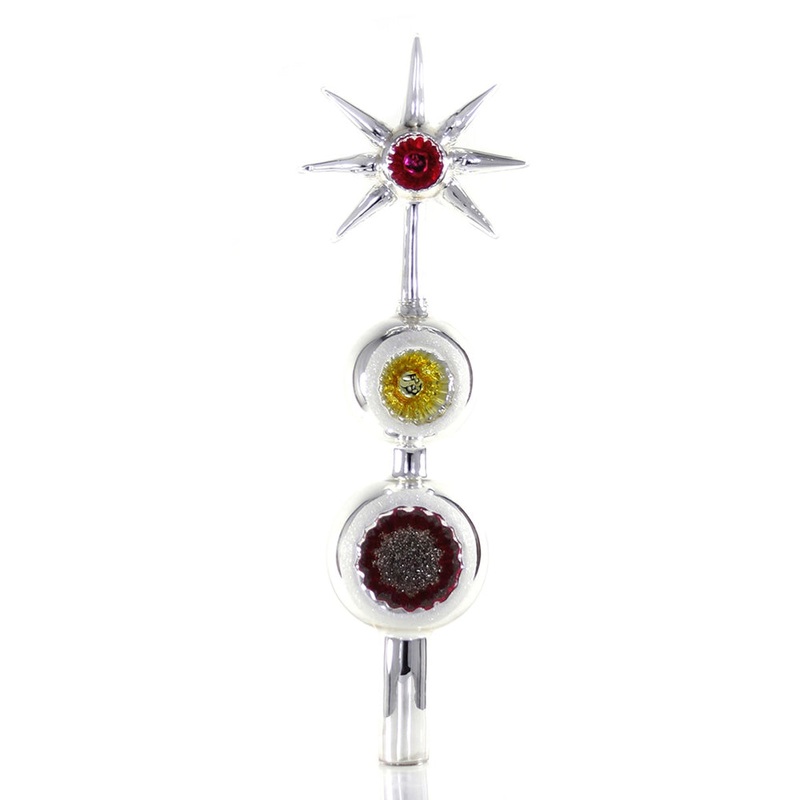 Atomic Double Indent With Star Glass Tree Topper