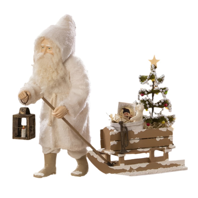 Vintage Santa Pulling Sled by Bethany Lowe Designs