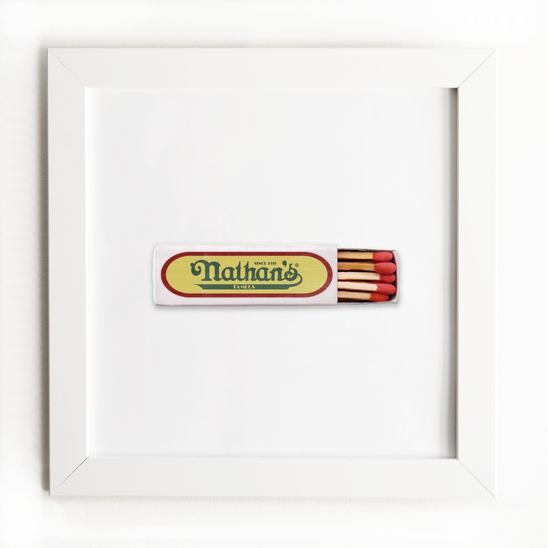 Nathan’s Hot Dogs|White Frame: $135|Black Frame: $135|Burl Frame: $235|Print Only: $39