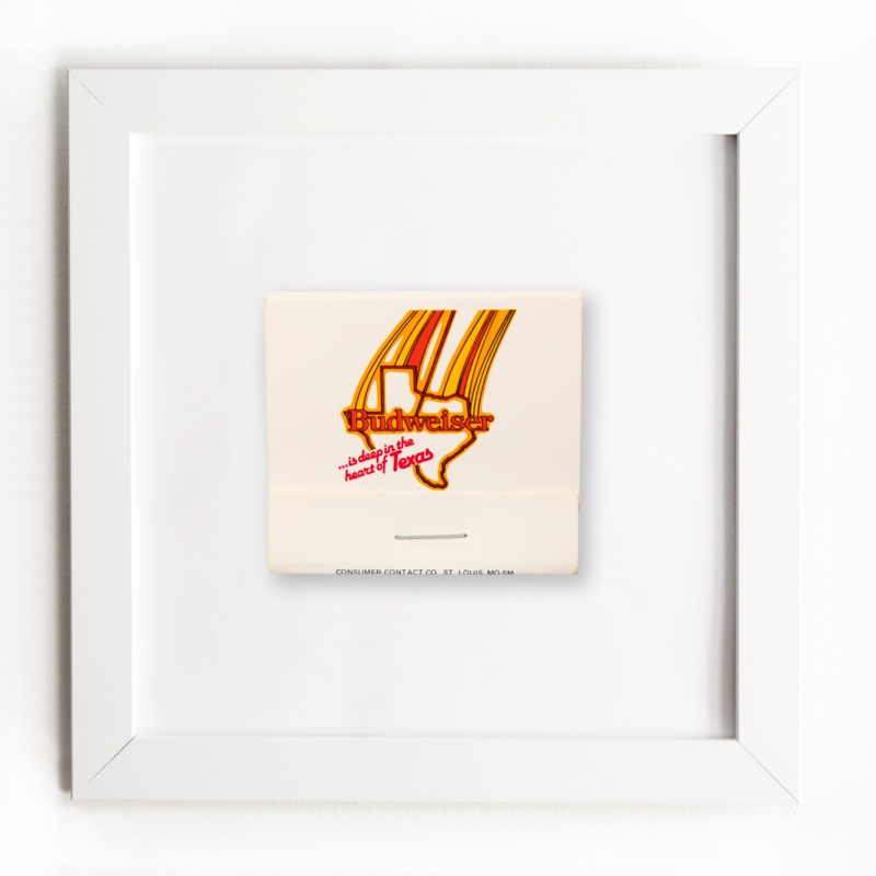 Budweiser Texas|White Frame: $135|Black Frame: $135|Burl Frame: $235|Print Only: $39
