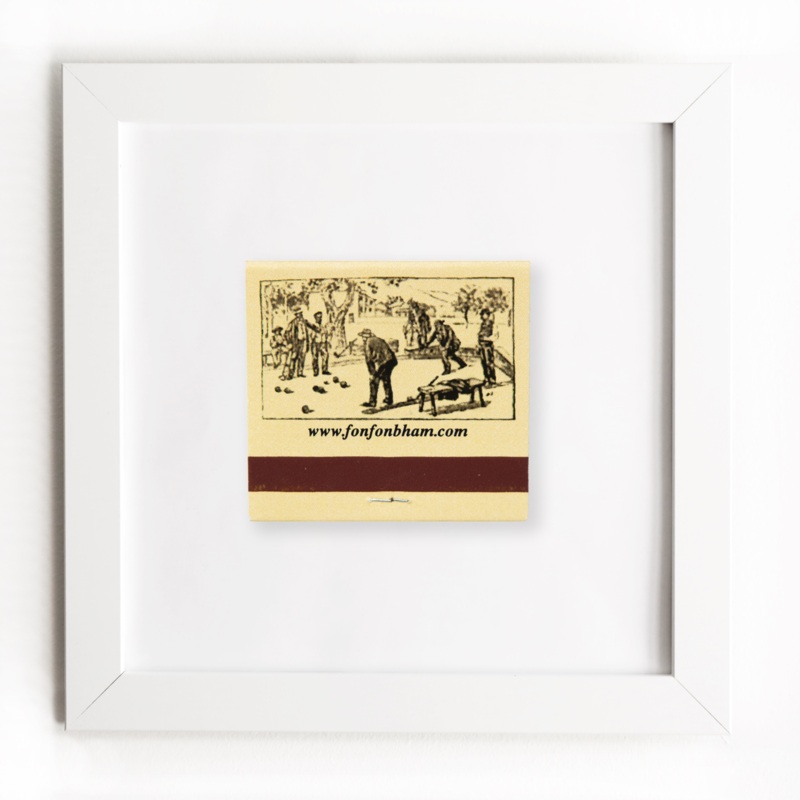 Chez Fonfon (back)|White frame: $135|Black frame: $135|Burl frame: $235|Print Only: $39