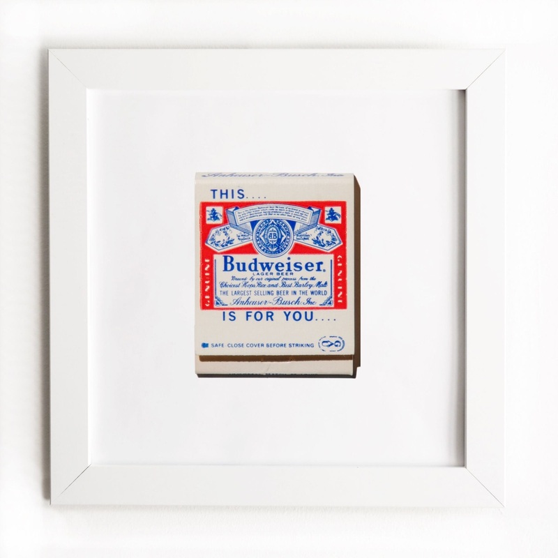 Budweiser|White Frame: $135|Black Frame: $135|Burl Frame: $235|Print Only: $39