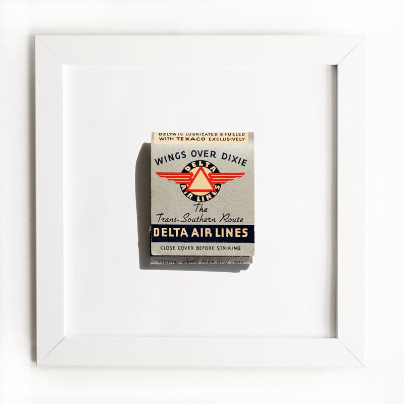 Delta Air Lines (Vintage)|White Frame: $135|Black Frame: $135|Burl Frame: $235|Print Only: $39