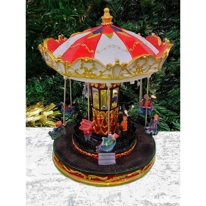 Christmas Carousel Decoration. Christmas Village F07M3-4-FQ22012