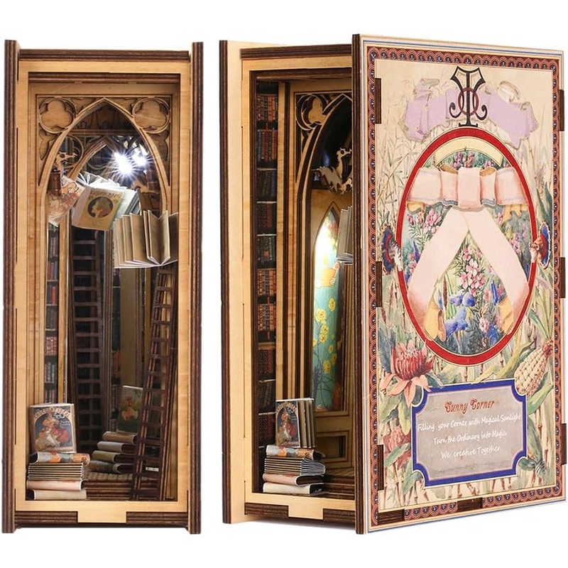 Book Nook Wizardi Miniature – Eternal Bookstore Roombox Kit