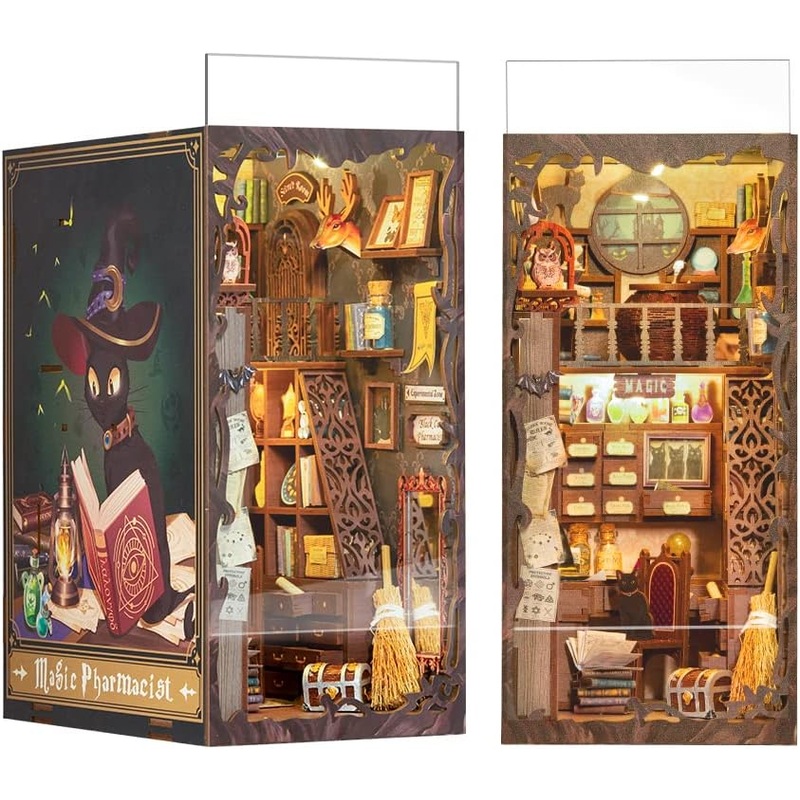 Book Nook Wizardi Miniature – Magic Pharmacist Roombox Kit