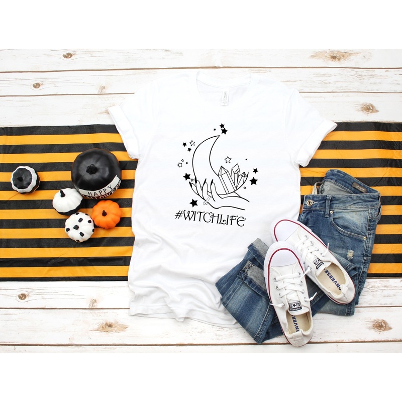 #WitchLife Crystals And Moon Tee – Unisex Shirt