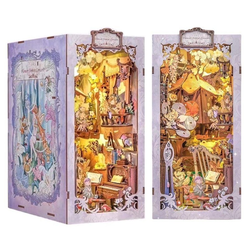 Book Nook Wizardi Miniature – Flower Forest Concert Roombox Kit