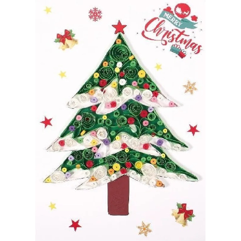 Christmas Tree DIY Making Kit. Paper Quilling Set F07M3-6-Tree