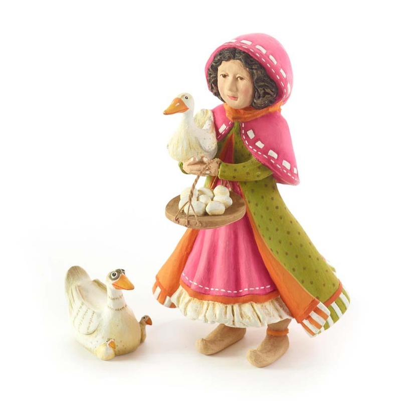 Nativity Girl with Duck Figures by Patience Brewster