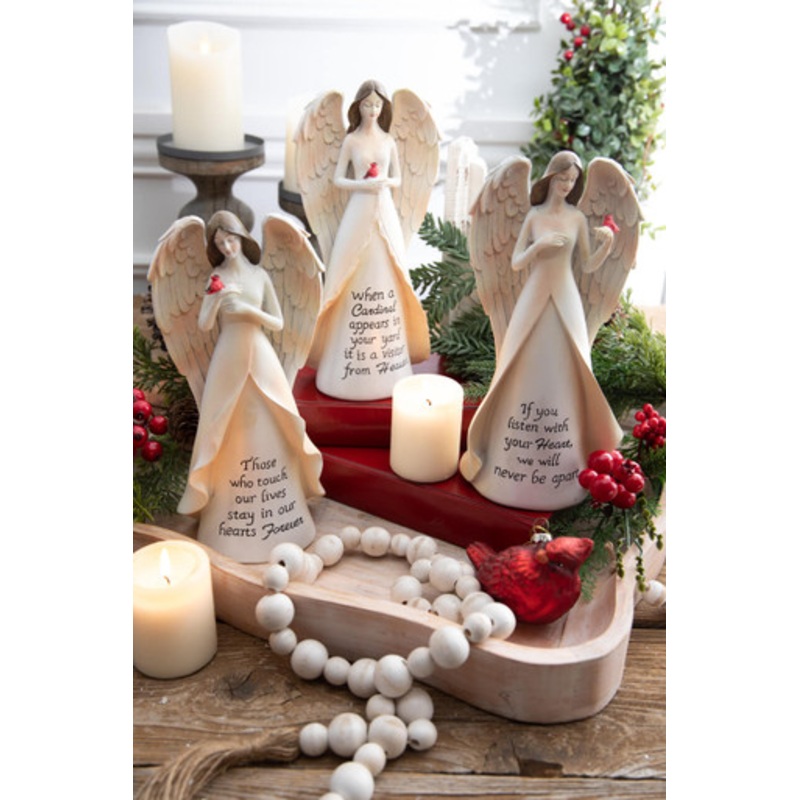 10.5 Resin Cardinal Angel with Special Sentiment