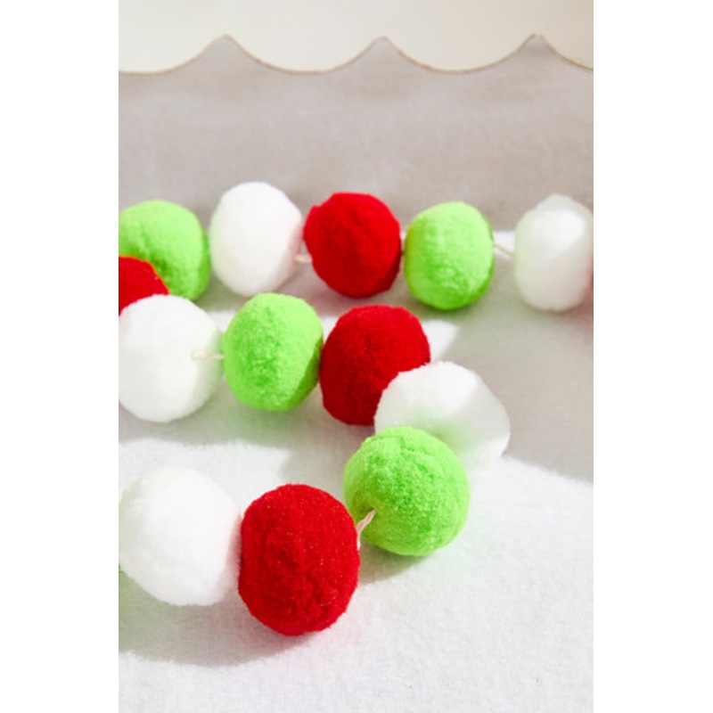 48 Pom Pom Ball Garland