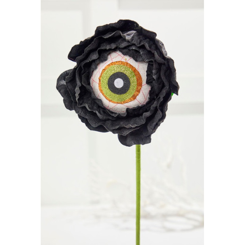 22 Black Eye Ball Flower Stem