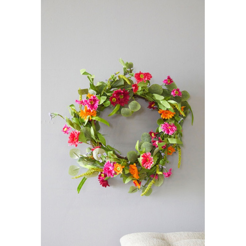 24 Mixed Gerbera Wreath