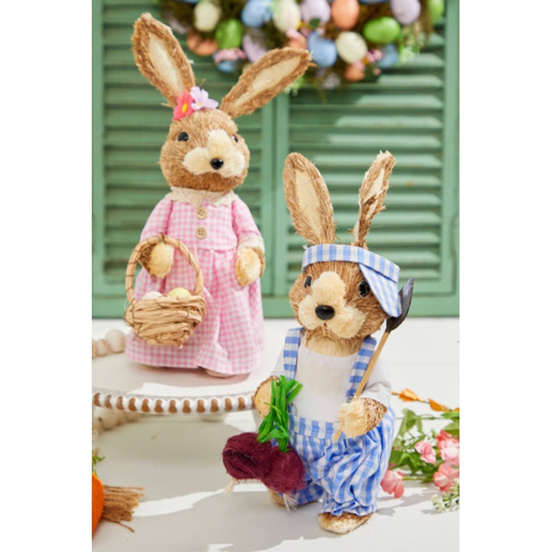 12.5 Gingham Bunny with Eggs