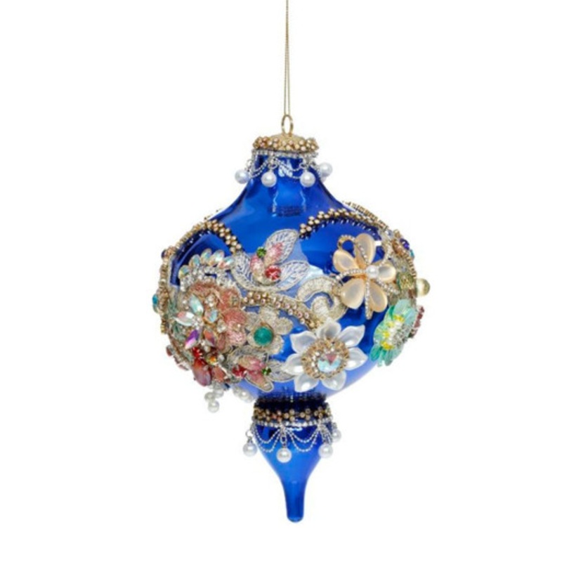 8 King’s Jewel Extra Fancy Finial Ornament, Blue – Mark Roberts