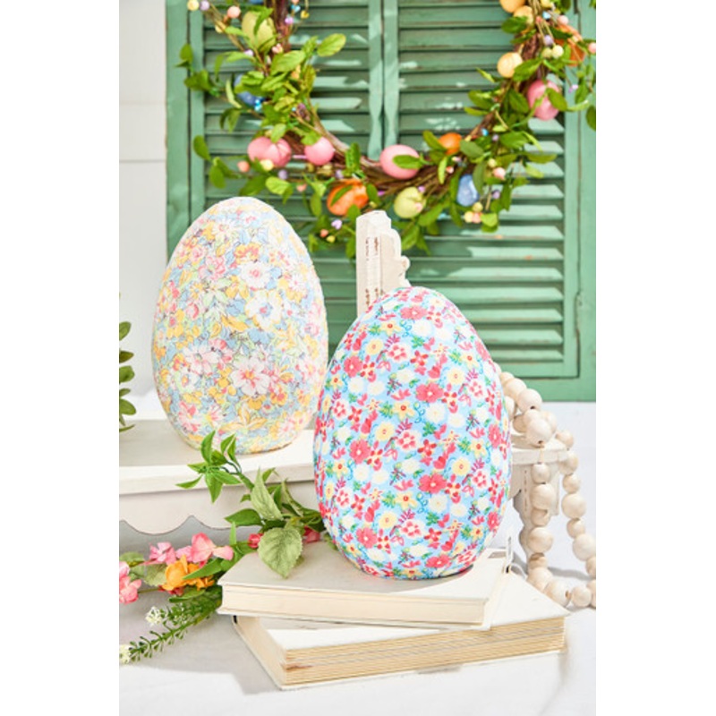 10 Floral Fabric Egg