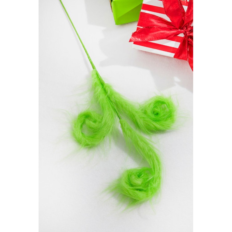 30 Furry Spiral Curly Spray – Green