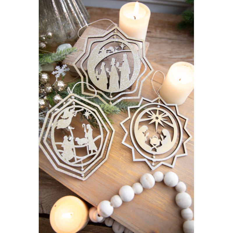 6 Spinning Nativity Ornament