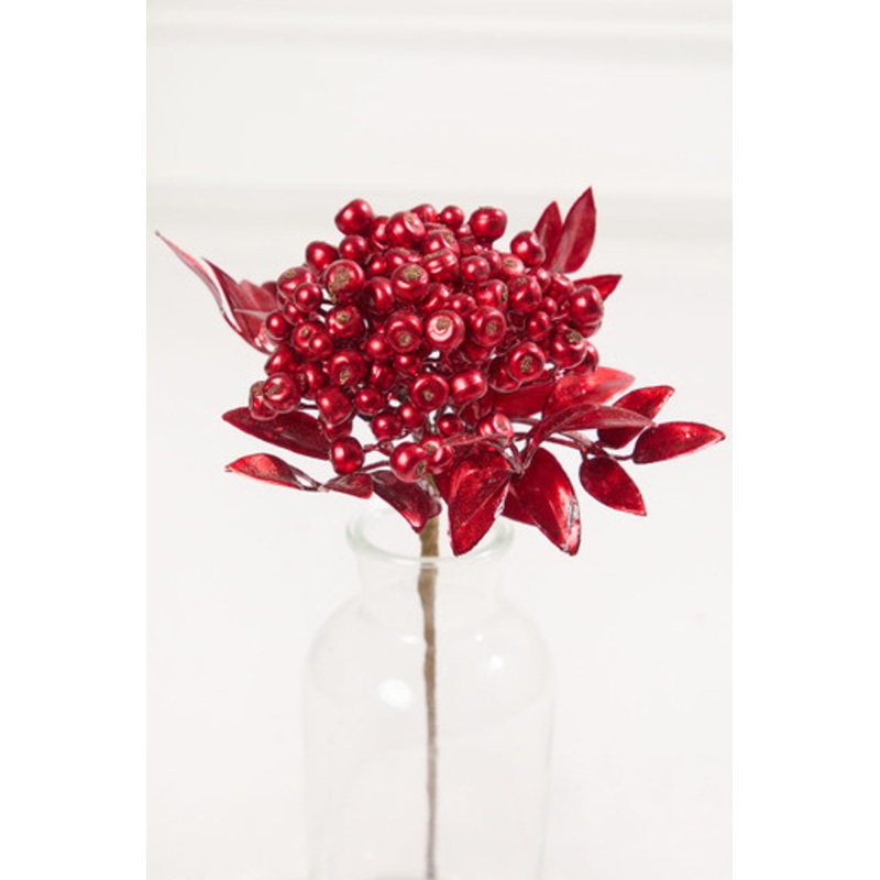 14 Red Berry Bunch Metallic