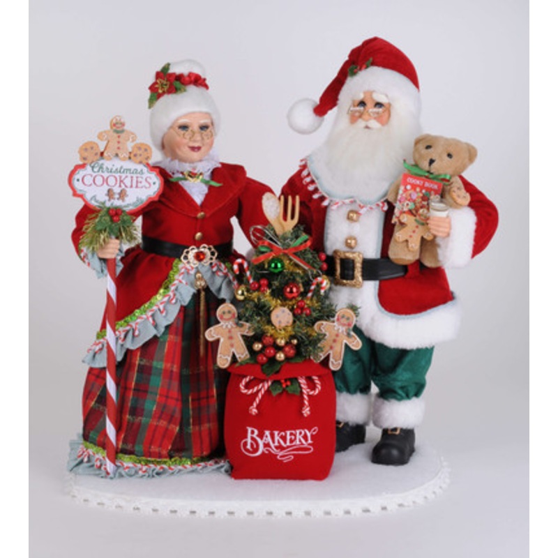 Karen Didion Lighted Cookie Bakery Santa