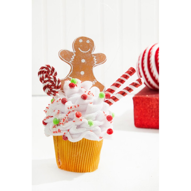 10 Gingerbread Cupcake Ornament
