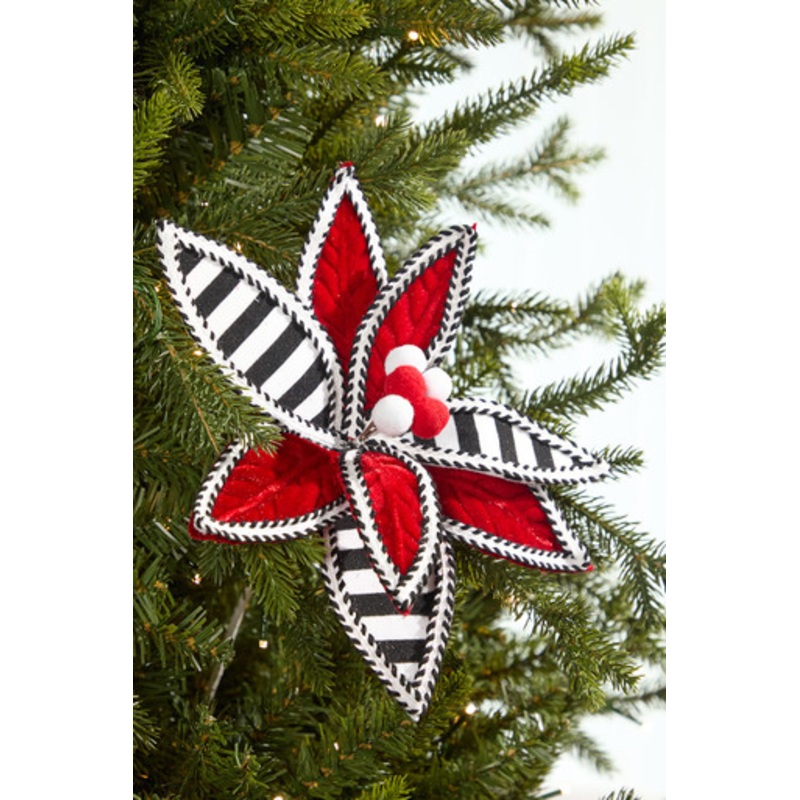 22 Stripe Poinsettia Stem