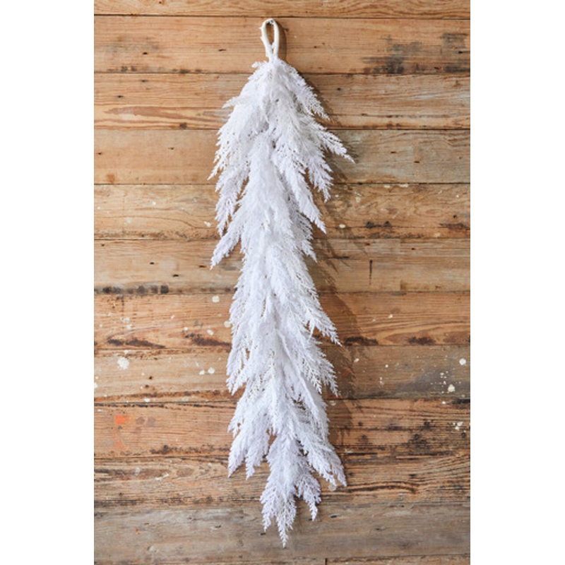 48 Winter Snowy Cedar Garland