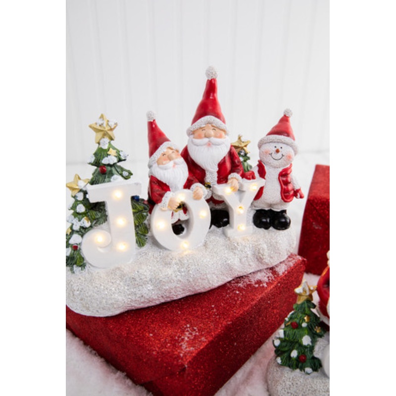 Lighted Holiday Resin Figure – Snowman on Right
