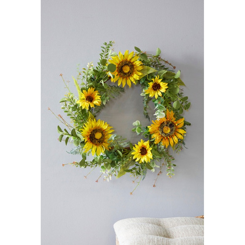 24 Sunflower Mixed Wreath