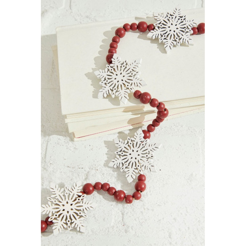 48 Beaded Snowflake Garland