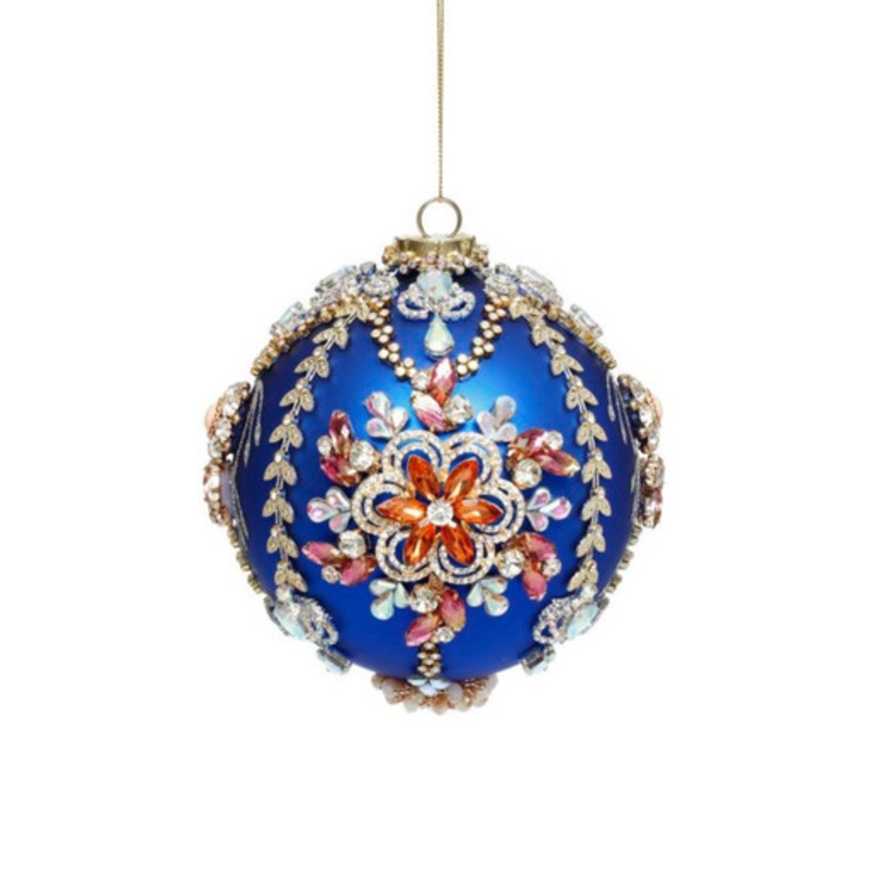 5 King’s Jewel Ball Ornament, Blue – Mark Roberts