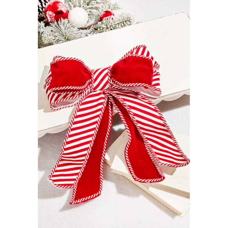14 Peppermint Bow Ornament