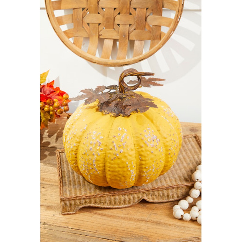 15 Yellow Metal Pumpkin