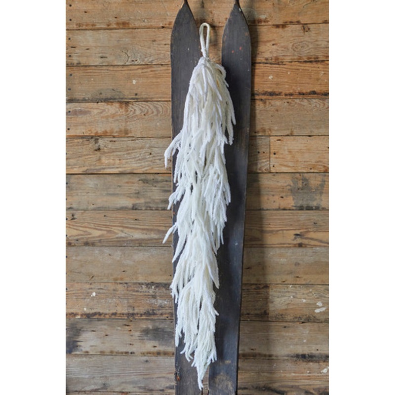48 Real Touch Flocked White Norfolk Garland