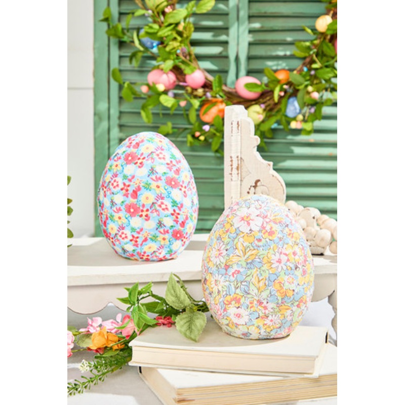 8 Floral Fabric Egg
